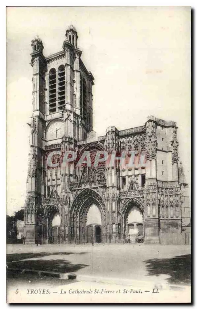 Troyes — Die Kathedrale Saint-Pierre und Saint-Paul — LL - Vorderseite