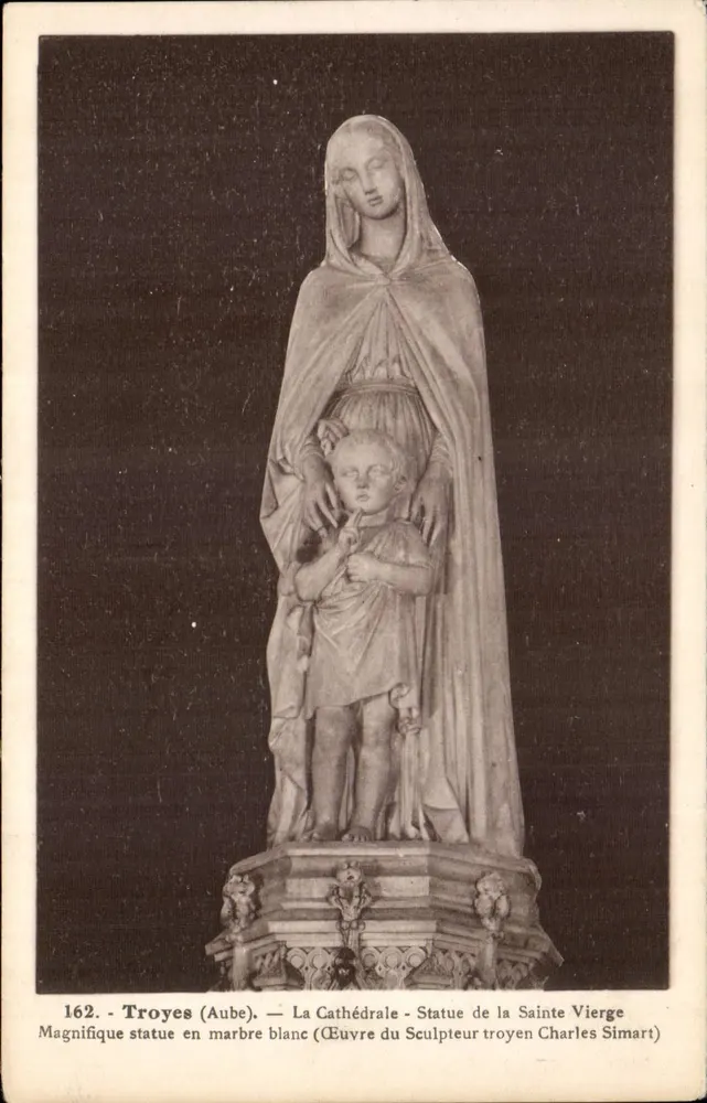 Troyes (Aube) — Die Kathedrale — Statue der Heiligen Jungfrau von Charles Simart - Vorderseite