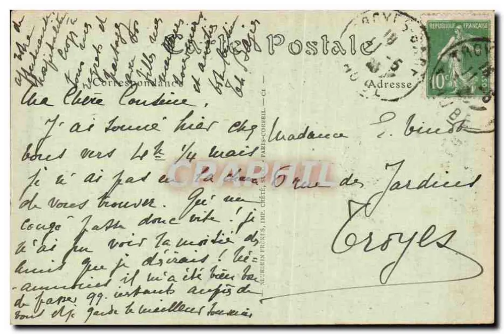 Troyes — Campanário da Madeleine — JNDROL, n°156 - Verso