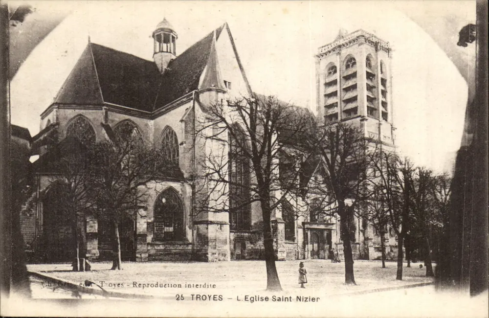 Troyes — A Igreja de São Nizier — editor Simi-Bromure, n°25 - Frente