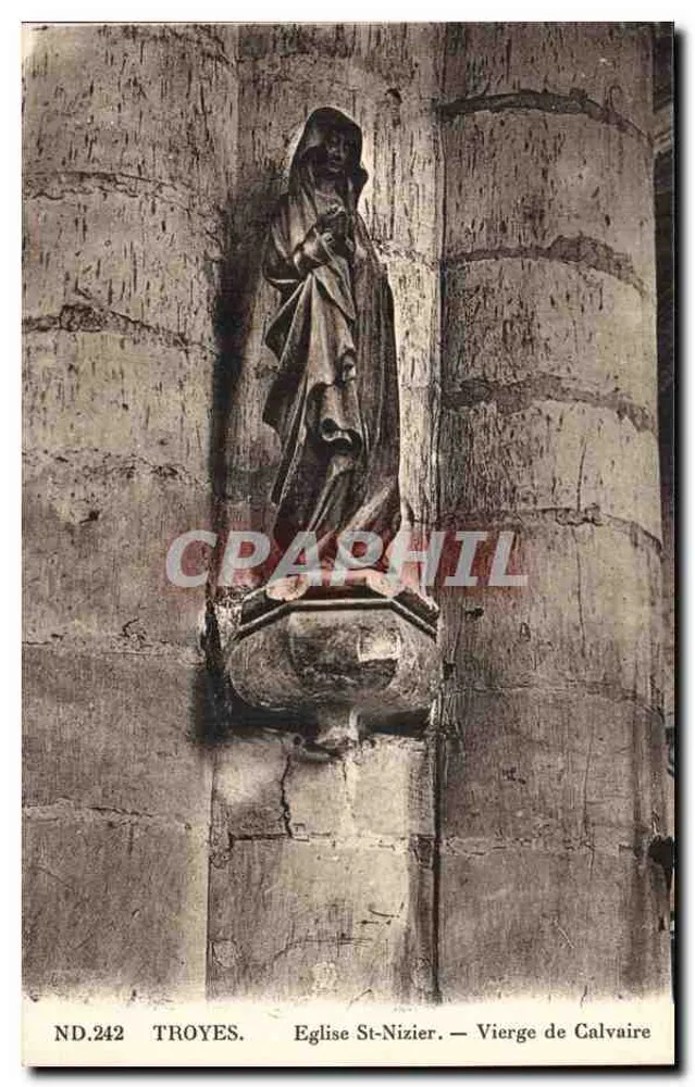 Troyes — Kirche St-Nizier — Jungfrau von Calvary - Vorderseite