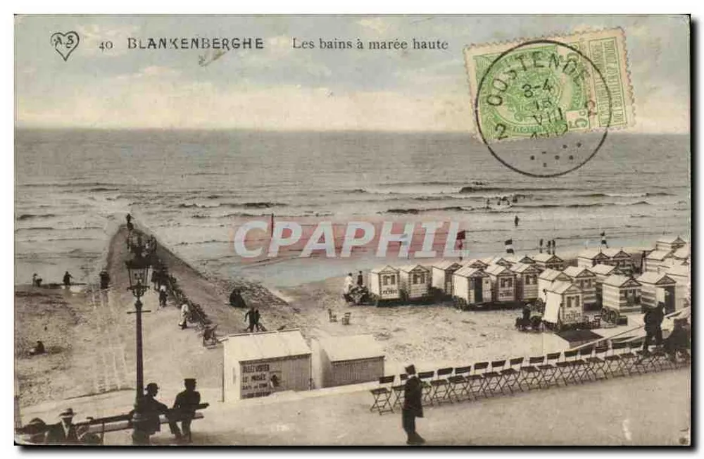 Blankenberge — Die Bäder bei Ebbe — A.S. n°40 - Vorderseite