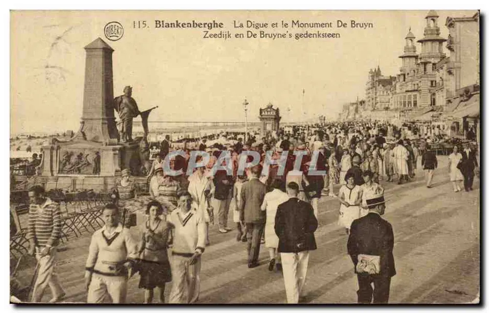 Blankenbergh — Die Damm und das Denkmal De Bruyn — Gibert, Nr. 115 - Vorderseite