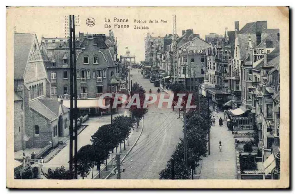 La Panne — Avenue de la Mer — Verleger NLS, Seriennummer nicht sichtbar - Vorderseite