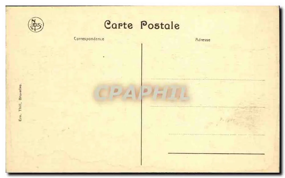 Nieuport — Rathaus. Town-Hall. — Verlag Neis, Brüssel, Seriennummer nicht sichtbar - Rückseite