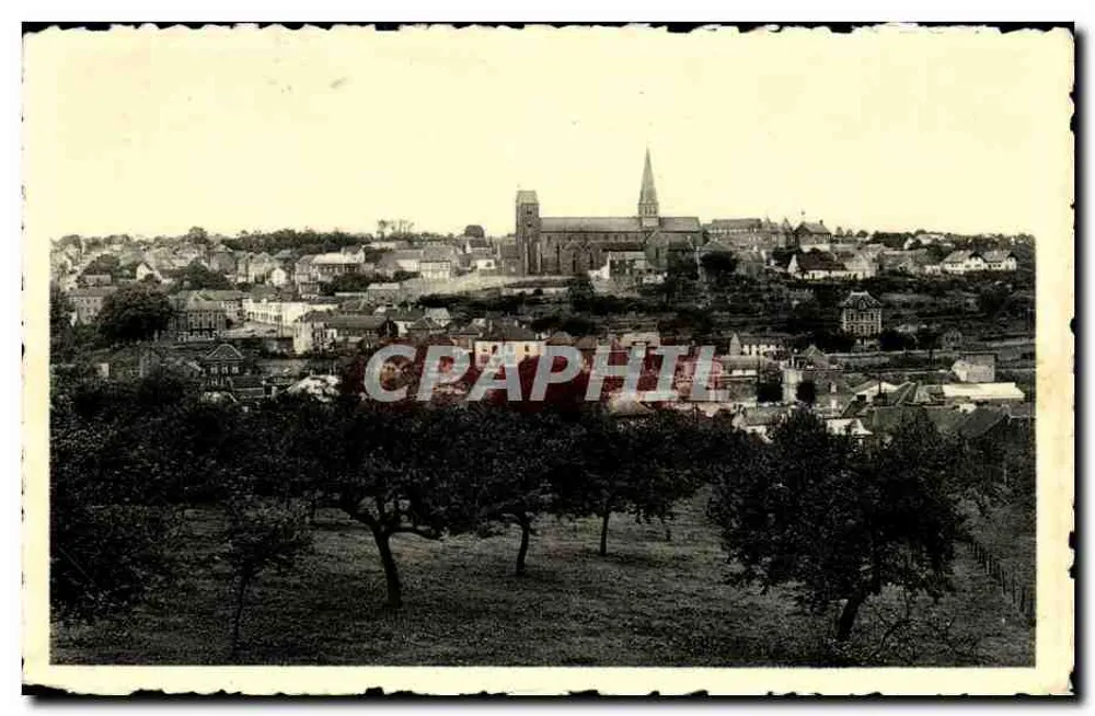 Lobbes — Panoramablick mit Kirche — Edition Thill - Vorderseite