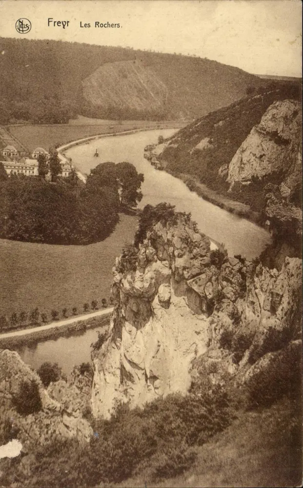 Freyr Les Rochers — Ansicht des Rheins und der Klippen — Verleger N. L. S. (N. L. S.) - Vorderseite