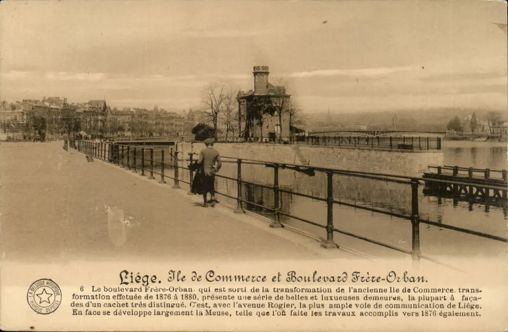 Liège. Insel des Handels und Boulevard Frère-Orban — La Belgique Historique, n°6 - Vorderseite