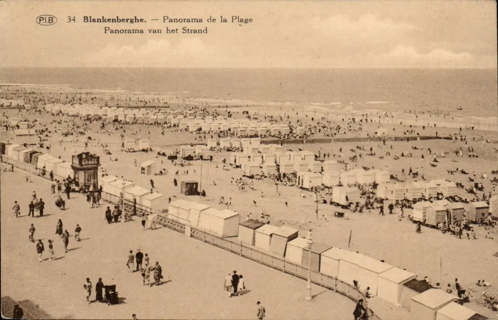 Blankenberge — Panorama der Strand — P.I.B. n°34 - Vorderseite
