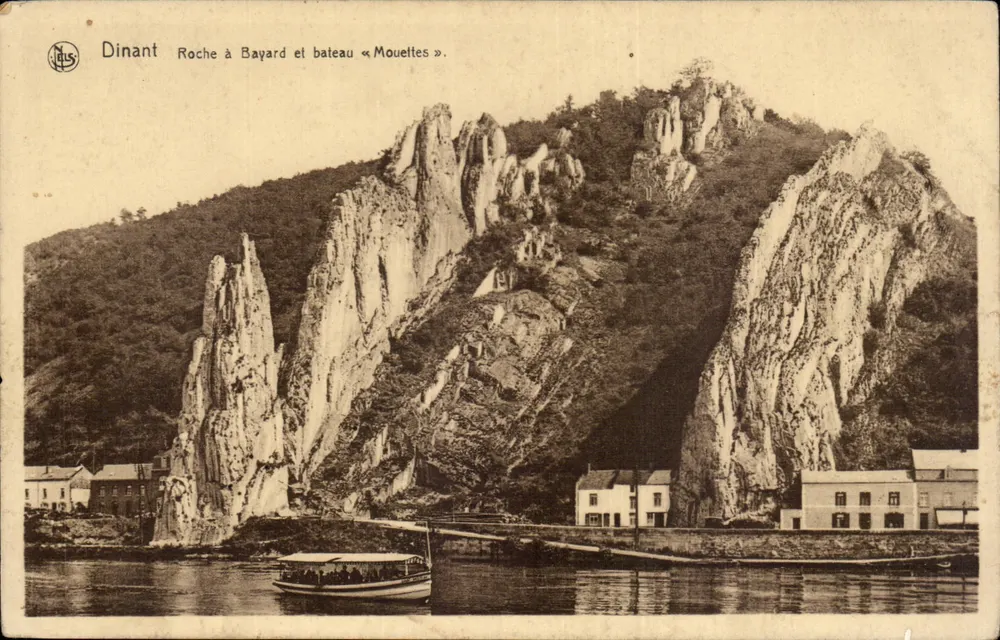 Dinant Felsen von Bayard und Boot « Mouettes » — Verlag NUS, Nr. 36 - Vorderseite