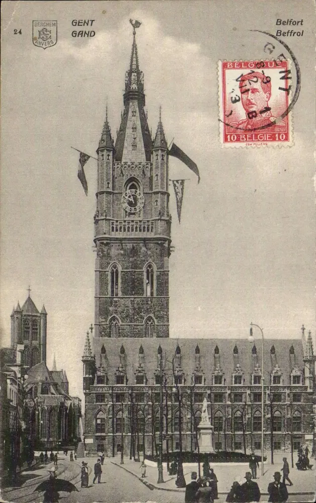 Gent Grand — Torre da Belfort — editor Berchem Anvers, n°24 - Frente