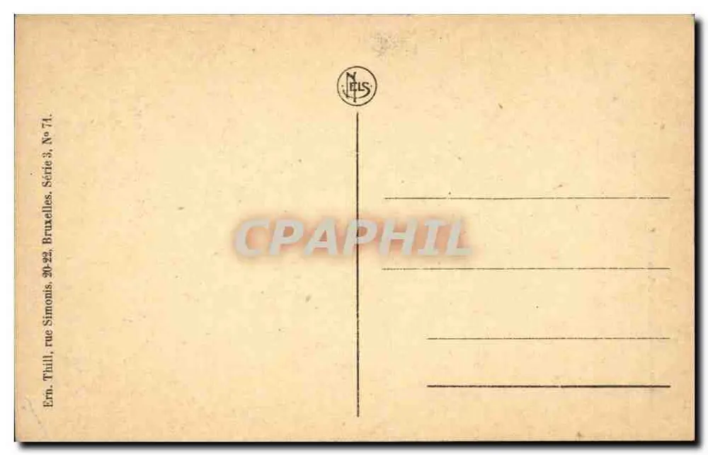 Gand — Häuser der Corporations, Quai aux Blés — NLS, Serie 3, Nr. 71 - Rückseite