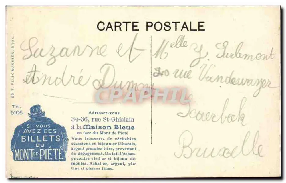 GAND DAS HAUS DER WEBER — Verlag Felix Maassen, n° 5106 - Rückseite