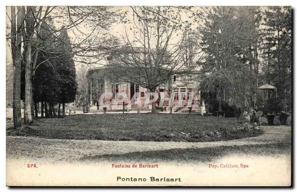 Fontäne Barlsart — Spa — Pap. Califice, Spa - Vorderseite