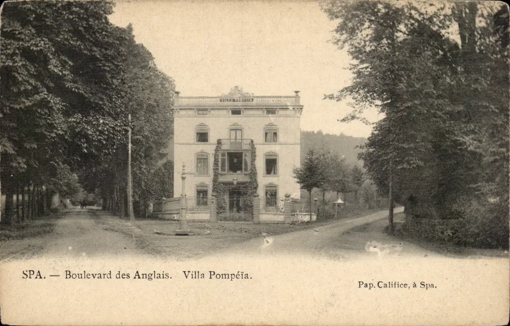 Spa — Boulevard des Anglais — Villa Pompéia — Pap. Califice, à Spa - Vorderseite