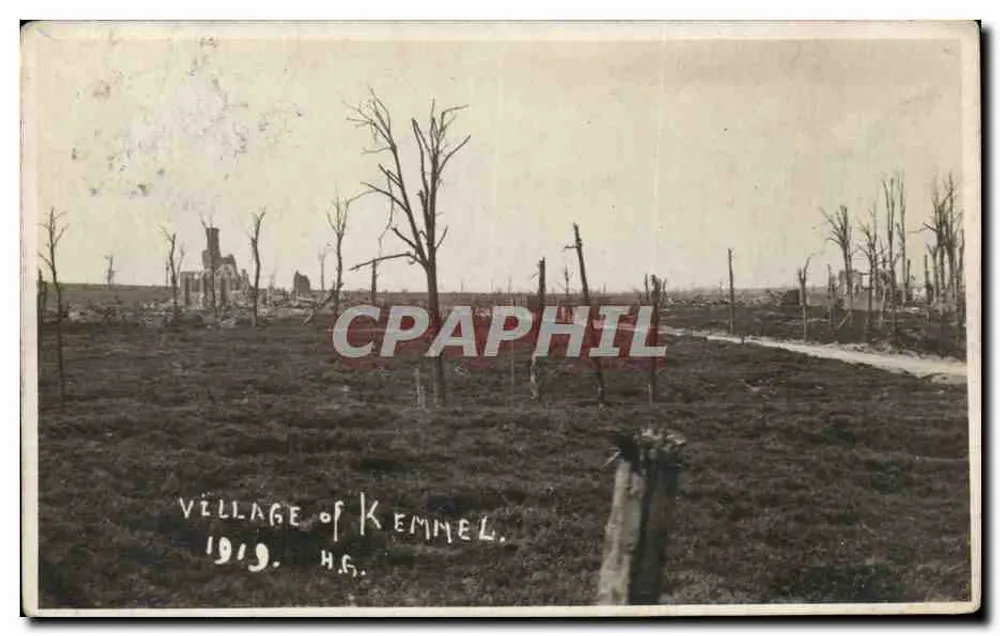 Dorf Kemmel — Ruinen nach dem Krieg — H.G. (Verlag ?) - Vorderseite