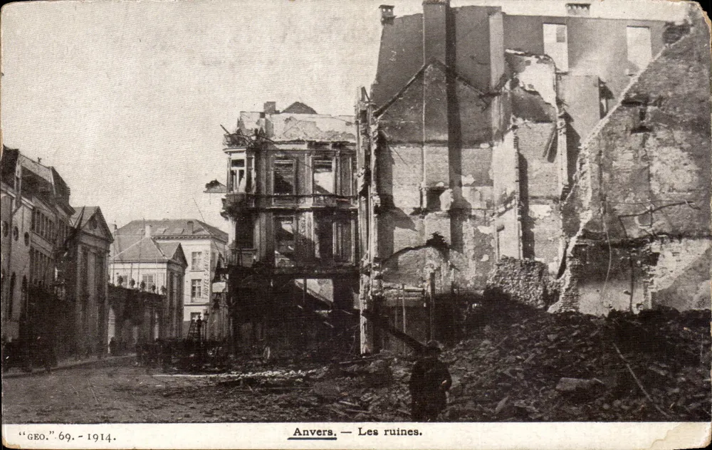 Anvers — As ruínas — GEO. — 69 — 1914 - Frente