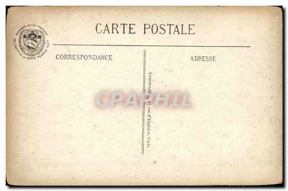 Ypres — 1915 — Eine Straße nach dem Bombardement — vise à Paris Nr. 672 - Rückseite