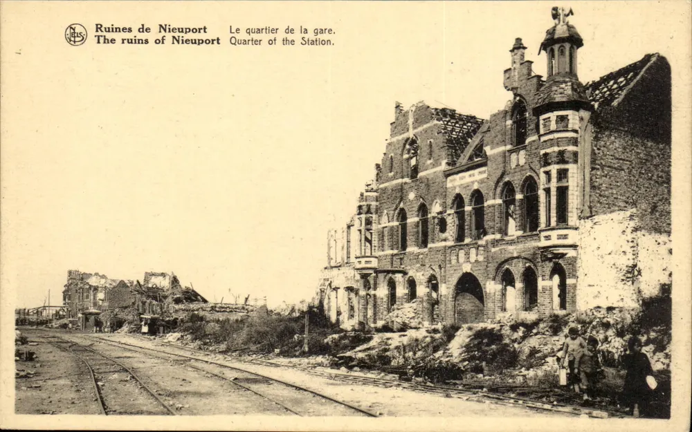 Ruinen von Nieuport — Der Bahnhofsviertel — Erm. Thilli, Brüssel - Vorderseite