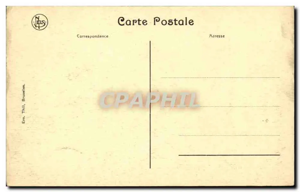 Ruinen von Nieuport — Die Place — Westseite — Verlag Nels, Brüssel - Rückseite