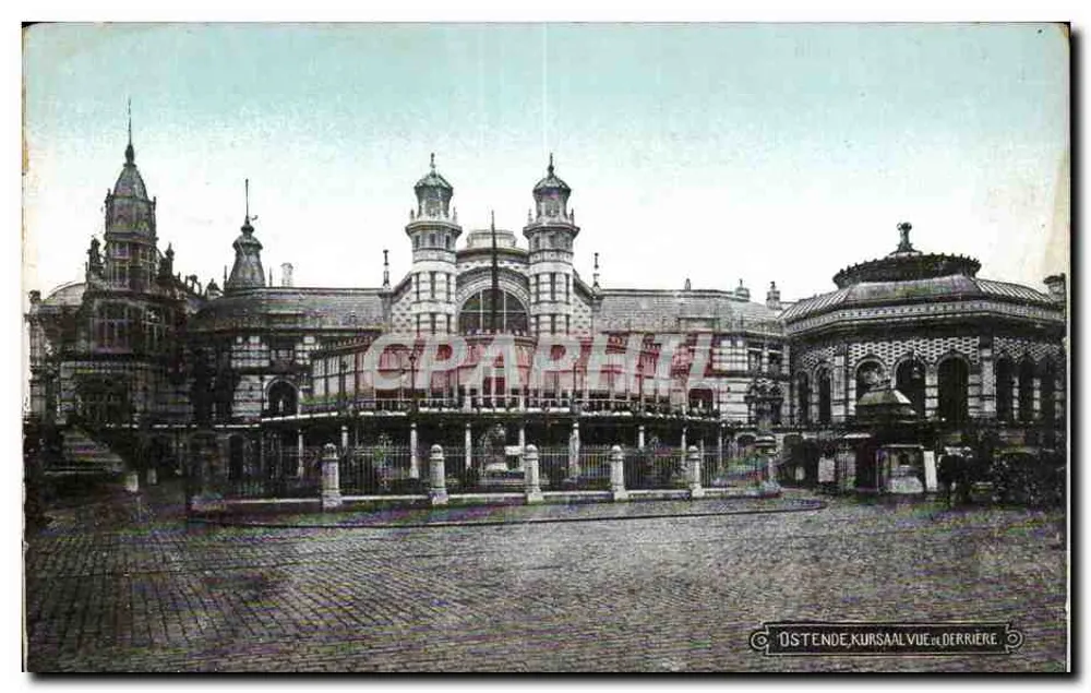 Ostende, Kursaal Ansicht von hinten — Ansicht des Hauptgebäudes — Verlag C. Derrière - Vorderseite