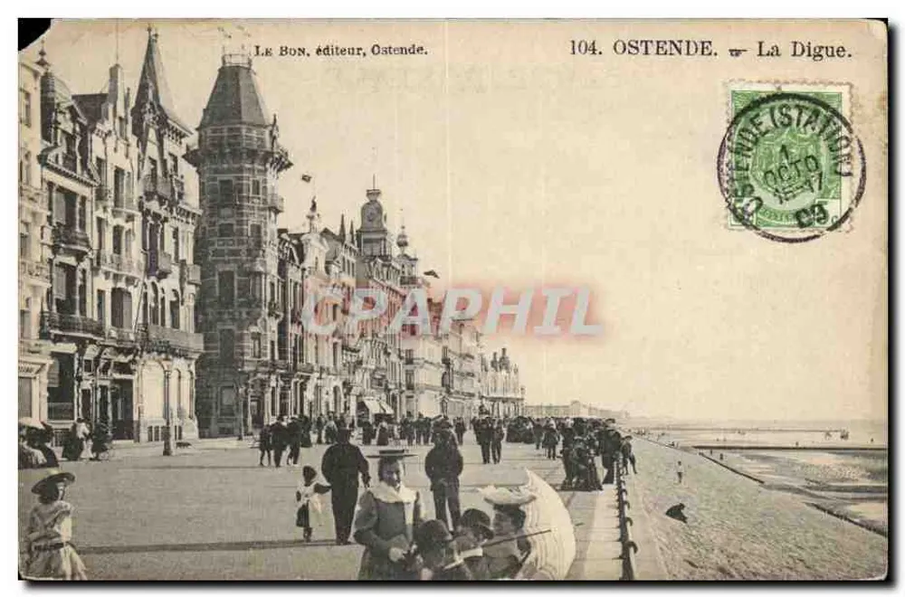 Ostende — A Digue — Le Bon, editor, Ostende. N° 104 - Frente