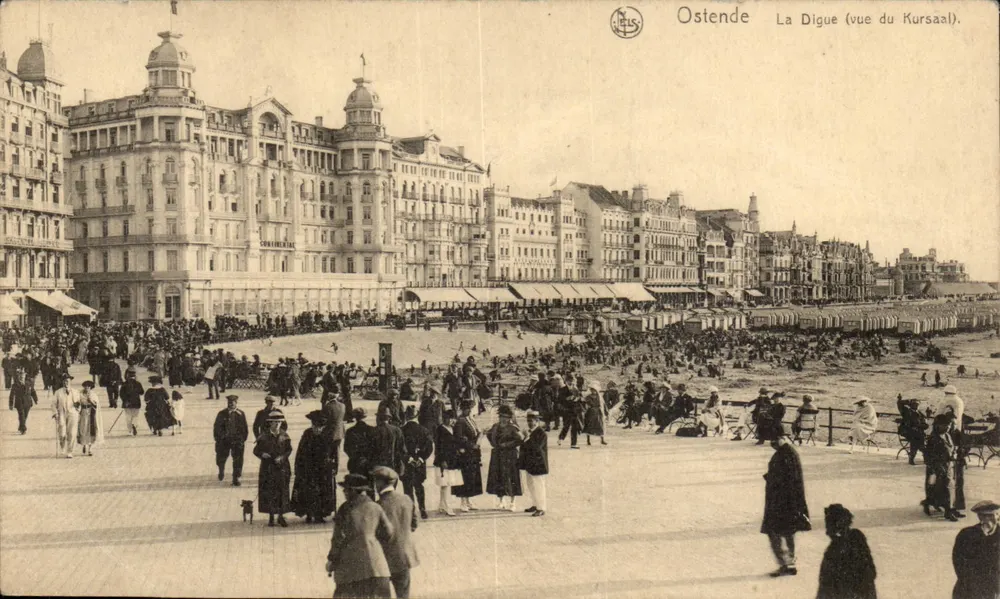Ostende — La Digue (vue du Kursaal) — éditeur IHS - Vorderseite