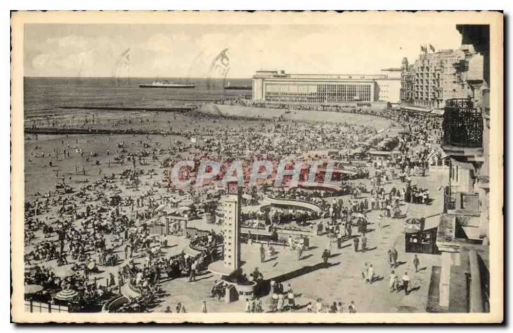 Ostende — Kursaal e Praia — Ern. Tulli, Bruxelas, n° 234 - Frente