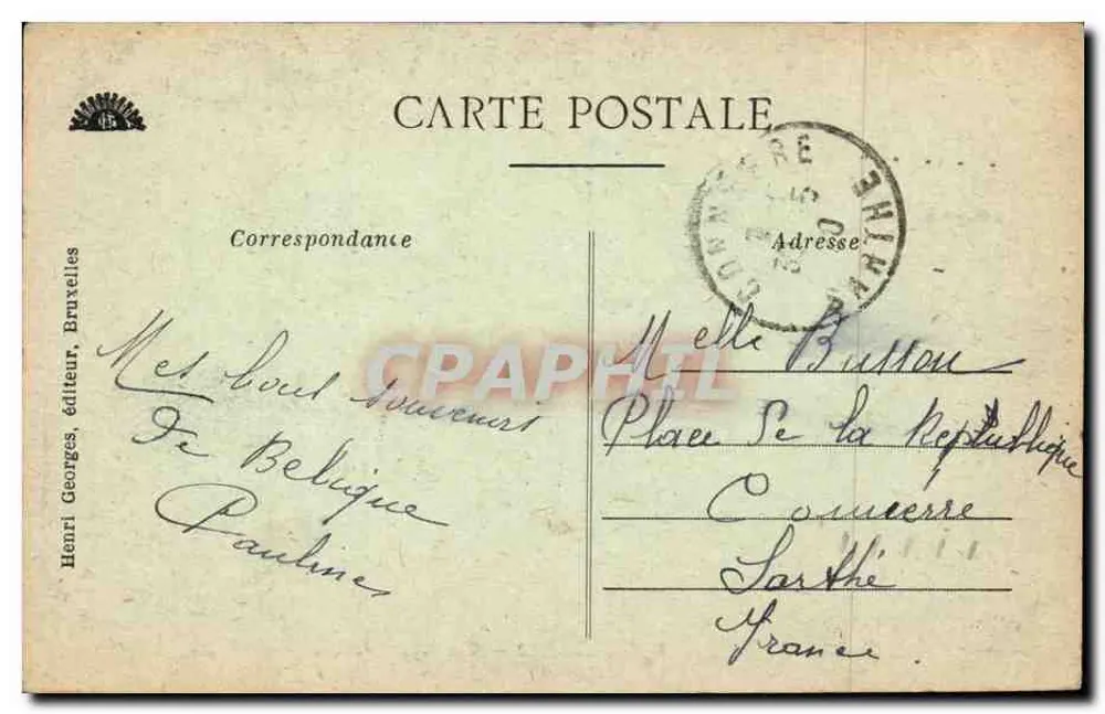Brüssel — Justizpalast — Henri Georges, Verlag, Brüssel - Rückseite