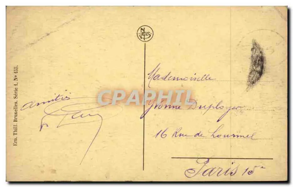Brüssel - Königshaus - Verlag Em. THILL, Serie 4, Nr. 435 - Rückseite