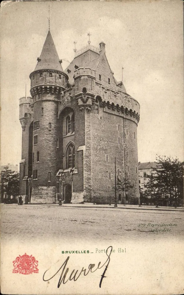 Bruxelas — Porta de Hal — Reprodução inédita, N°9 - Frente