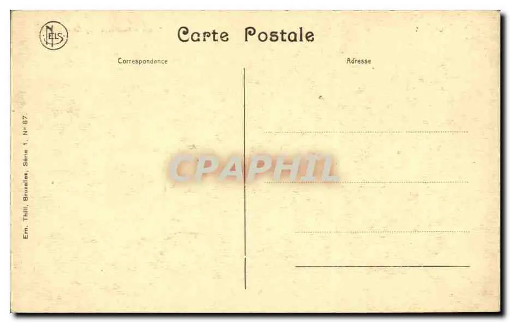 Arcada monumental del Cinquantenario — Bruselas — Nels, serie 1, n° 87 - Reverso