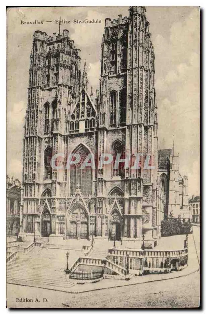 Brüssel — Kirche Saint-Gudule — Edition A. D. - Vorderseite