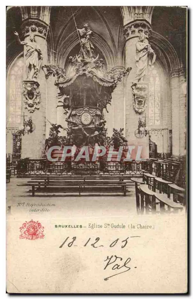Brüssel — Kirche St. Gudule (der Pulpit) — Grand Bazar, Brüssel - Vorderseite
