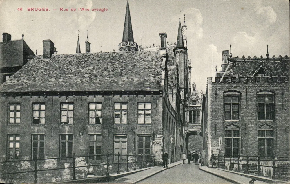 Brügge — Rue de l'Ane aveugle — Cliché F. Walschaerts, Brüssel - Vorderseite