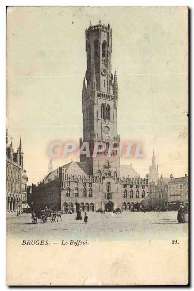 Bruges — Het Belfort — Th. van den Heuvel, uitgever, n°24 - Voorkant