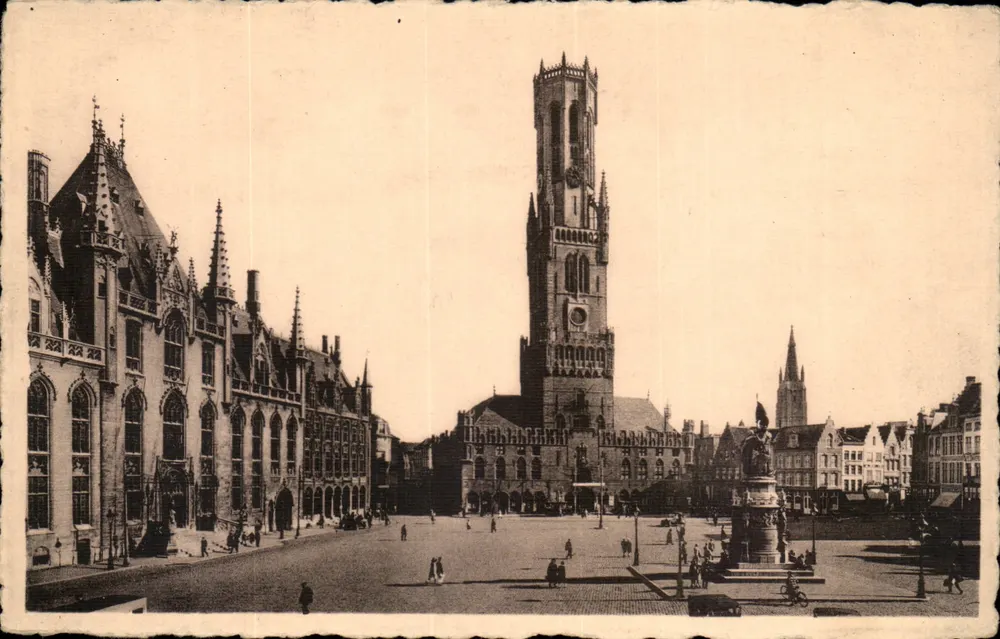 Bruges - Grand'Place — editor E. Thill, série 18 - Frente