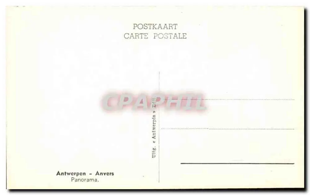 Antwerpen - Antwerpen — Panorama — Uilg. « Antwerpen » Edit. - Rückseite