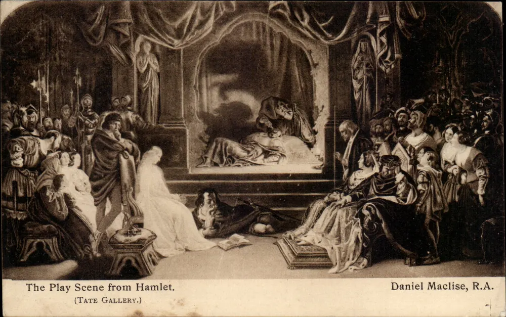 Die Szene aus dem Theater in Hamlet — Daniel Maclise, R.A. — Tate Gallery - Vorderseite