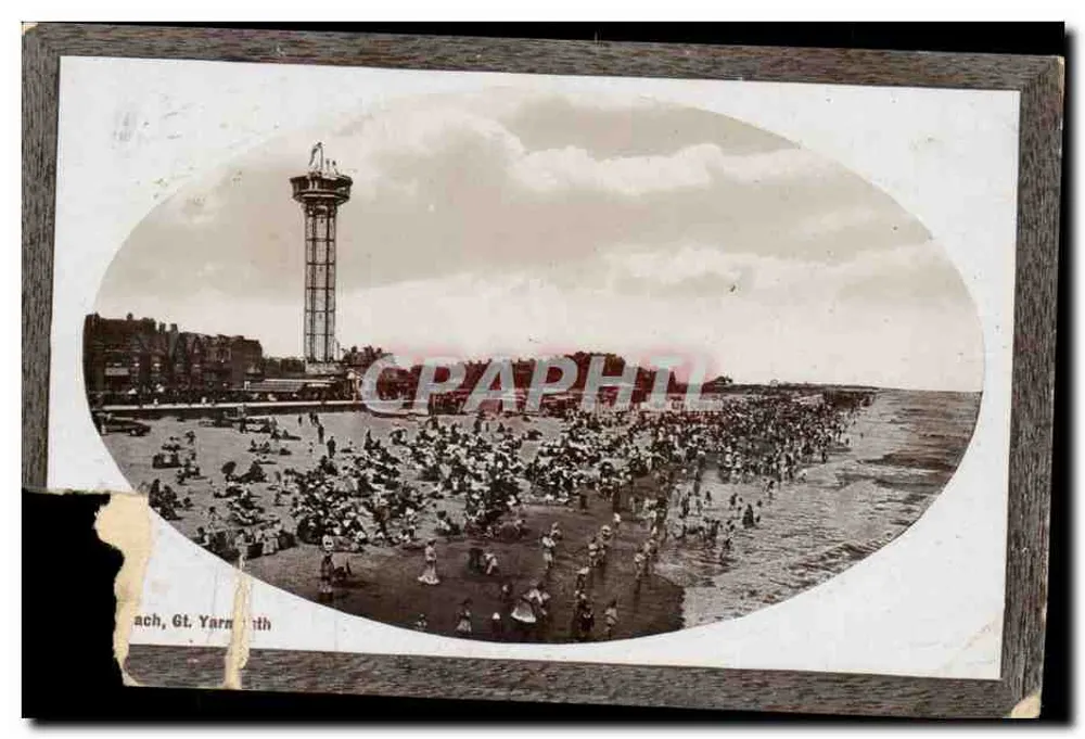 Strand von Yarmouth — Turm am Meer — unbekannter Verlag, Seriennummer nicht sichtbar - Vorderseite