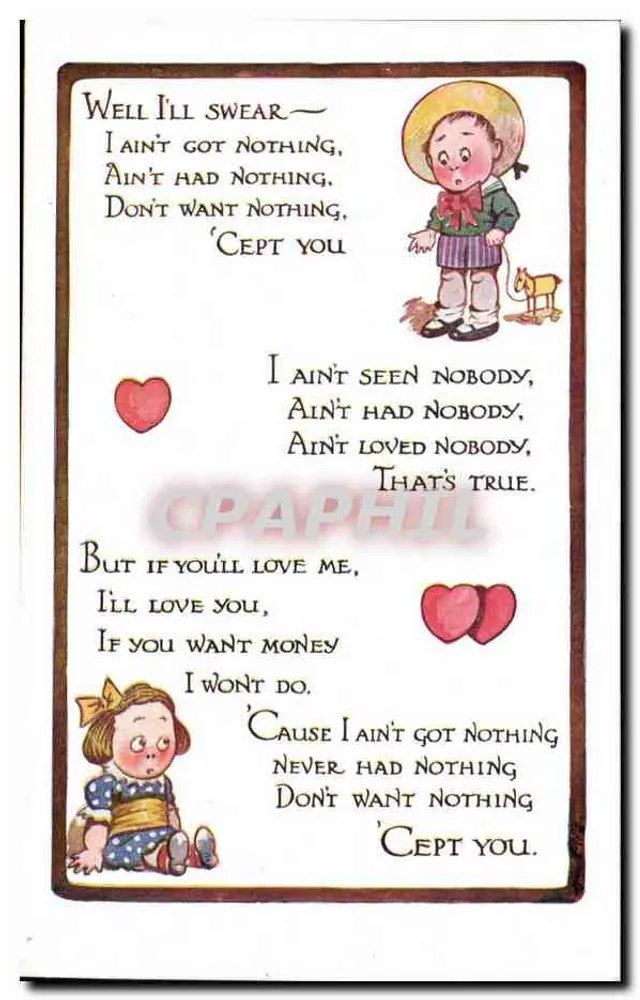 Kinder und Liebesgedicht — Inter-Art Co., 'KATCHY' Serie, Nr. 862 - Vorderseite