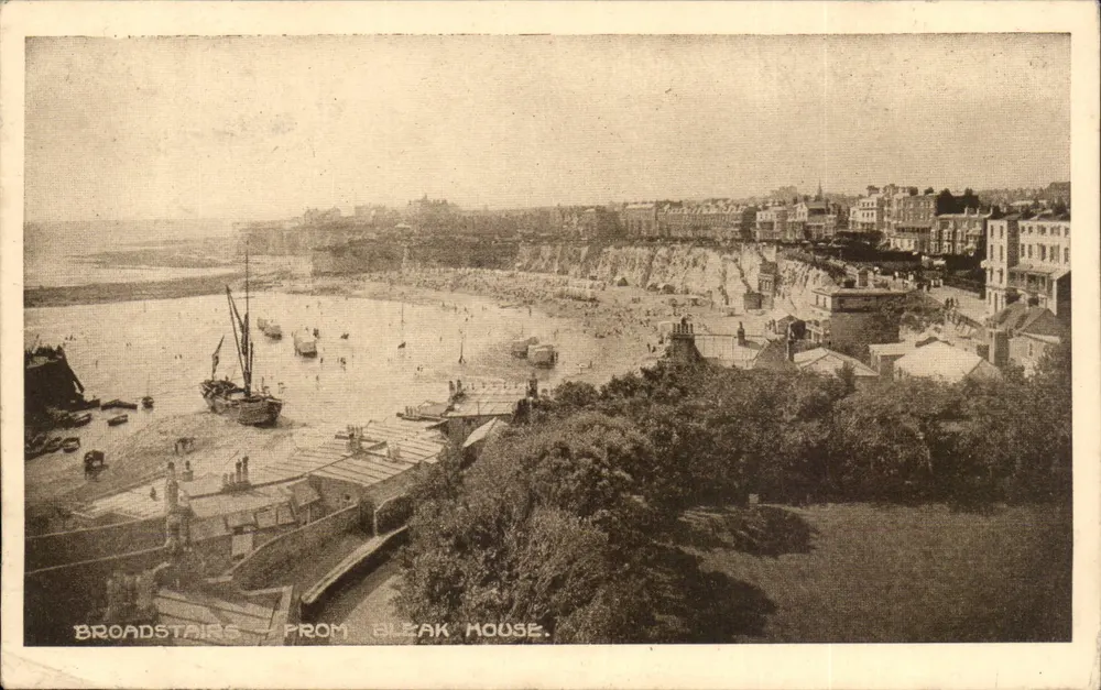 Broadstairs von Bleak House — Ansicht des Hafens und der Strand — unbekannter Verlag - Vorderseite