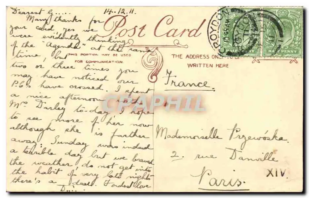 Broadstairs von Bleak House — Ansicht des Hafens und der Strand — unbekannter Verlag - Rückseite