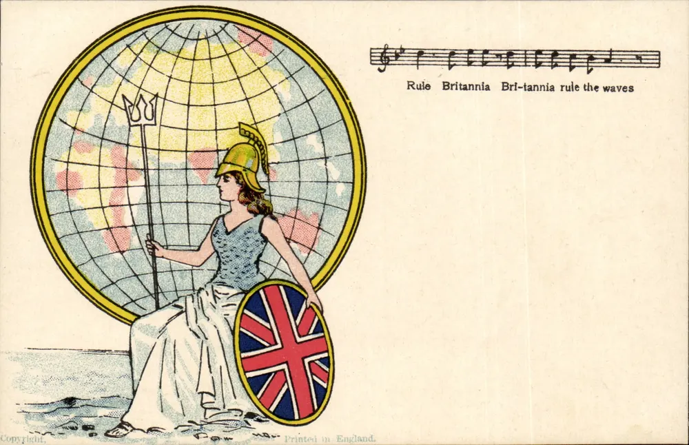 Britannia — imperiales Symbol — in England gedruckt - Vorderseite