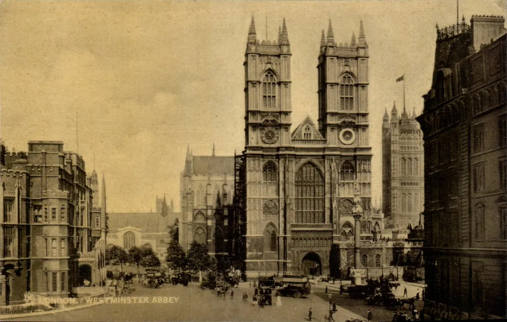 London. Westminster Abbey — Ansicht der Fassade — Tuck & Sons - Vorderseite