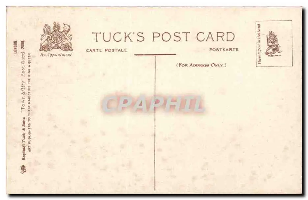 London. Westminster Abbey — Ansicht der Fassade — Tuck & Sons - Rückseite