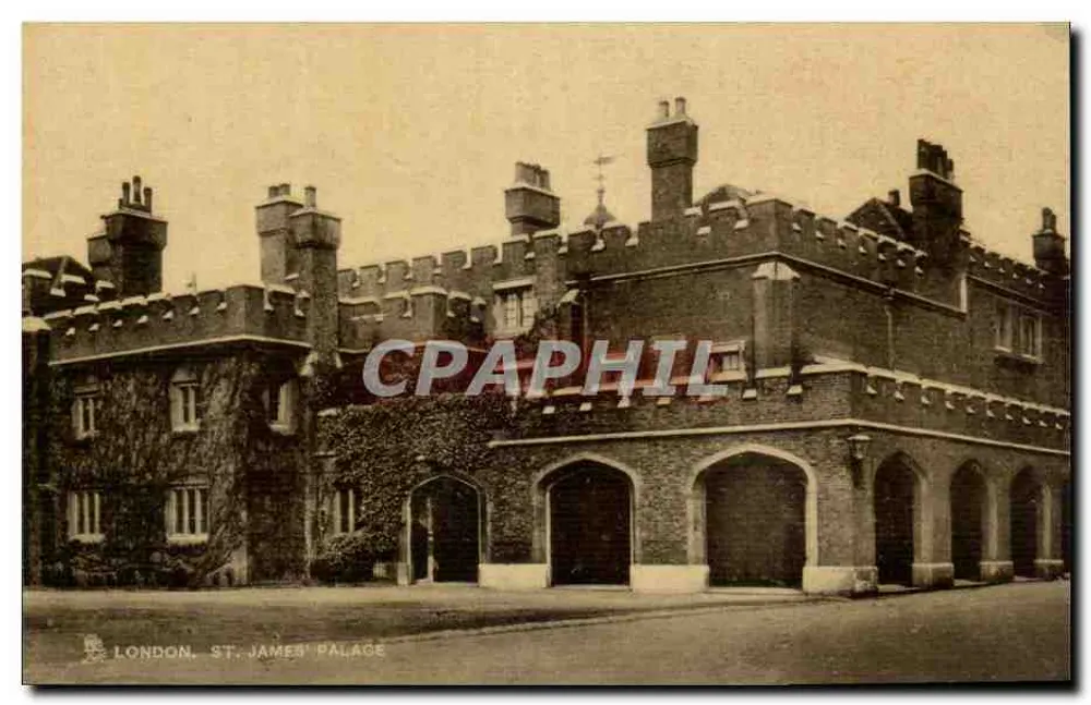 London. St-James' Palace — Ansicht des Gebäudes mit Arkaden — Tuck & Sons - Vorderseite