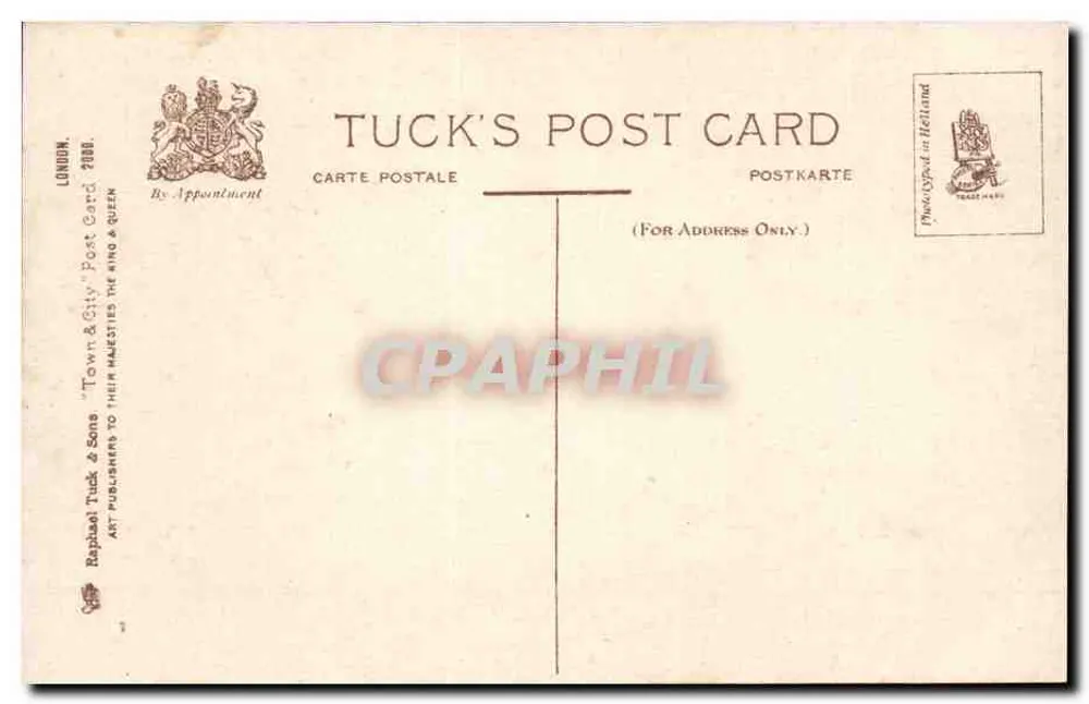 London. St-James' Palace — Ansicht des Gebäudes mit Arkaden — Tuck & Sons - Rückseite