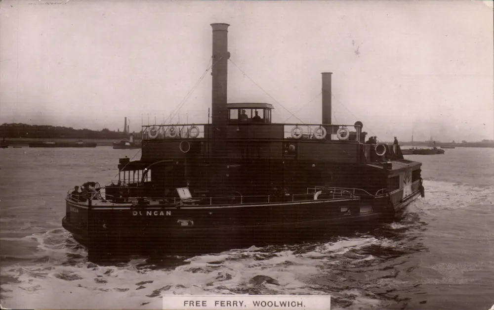 Dampfschiff Duncan — Woolwich — Gratisfähre, Woolwich - Vorderseite