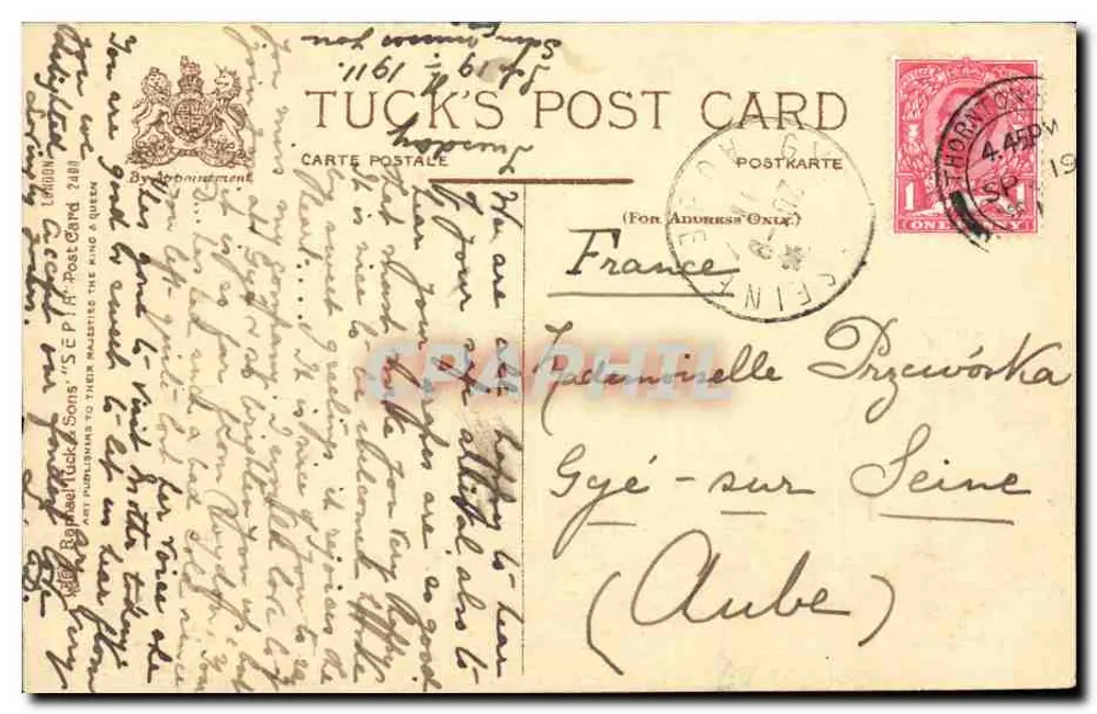London, Tramway Subway, Embankment — Tuck's Post Card - Rückseite